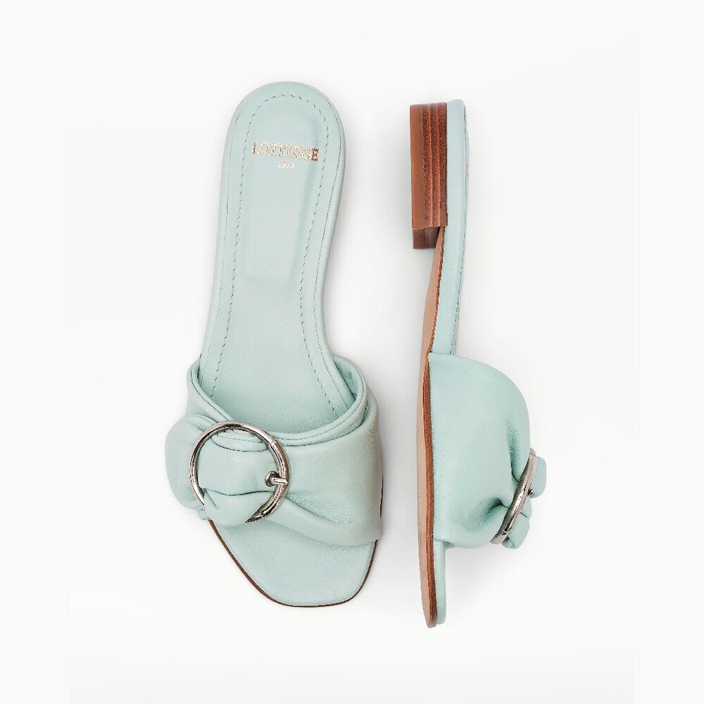 LIKE NEW Lottusse Nylo Strap Sandals in Light Blue